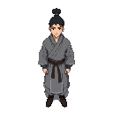 man xianxia cultivator with basic gray cloath
