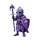 medieval knight in violet-cosmo colors