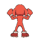 knuckles facing behind in fighting stance 