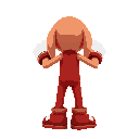 knuckles facing behind in fighting stance 