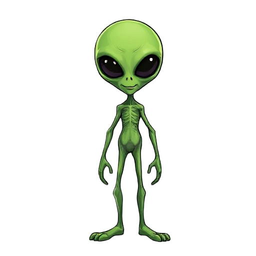 alien green and skinny creepy