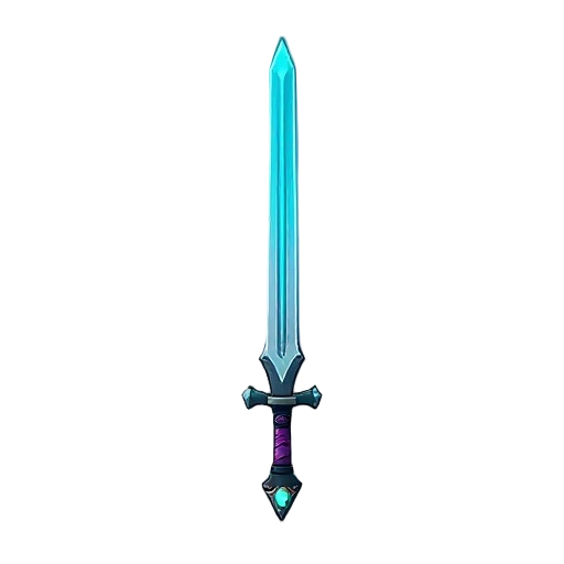  make a cyberpunk sword in 2.5d style