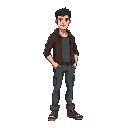 create a detailed guy in  sixty four x sixty four pixels