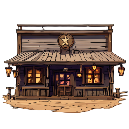 western saloon outside view