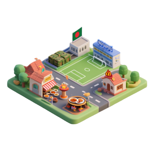 ভাই আপনি বাংলাদেশ সিটি ম্যাপ যেমন পুলিশ স্টেশন আর্মি base রাস্তা ঘর বাড়ি হাসপাতাল ক্রিকেট স্টেডিয়াম fire সার্ভিস ফুচকা স্টল রেস্টুরেন্ট স্কুল ইত্যাদি আপনি ম্যাপ বানান