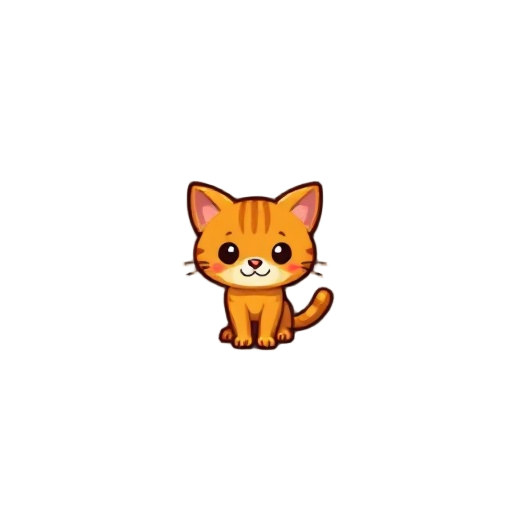 a pixel orange cat