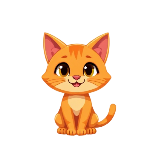 a pixel orange cat