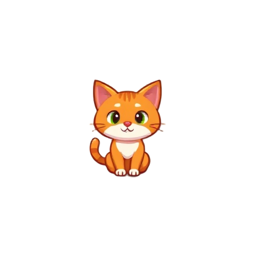 a pixel orange cat