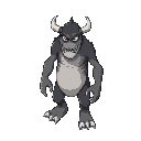 monstro, branco pálido, alto, garras, olhos negros 