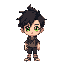 boy with green eyes and black hair