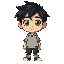 boy with green eyes and black hair