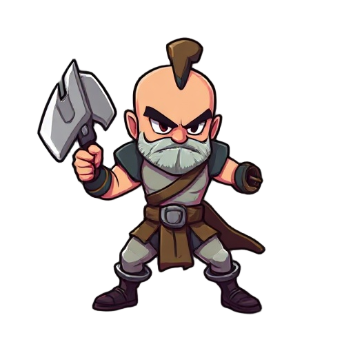 cria um personagem 2d pixelado, forte para um jogo de luta.... 2d pixelado