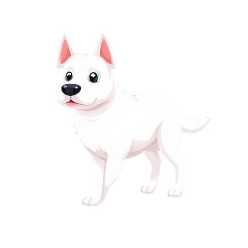 white doggy pixel