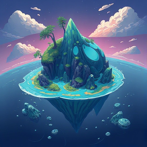 *planeta**: abyssal (océano con islas flotantes)