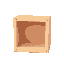 soft pastel wooden box, smooth edges, light shading, minimal design, friendly look, fits calm puzzle game, balanced and simple style