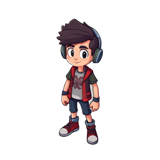 antes, vamos montar a personagem na ia? eu vendo o visual, fico mais animado pra começar rs  estou te mandando a arte de uma música que tem uma personagem estilo a que eu gostaria que fosse no jogo.  se você conseguir identificar a personagem na imagem, p