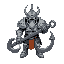 a juggernaut knight in heavy armor holding a massive anchor, uniquely shaped helmet, nautical vibe, normal human propations