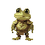 cartoon frog with armour