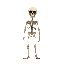 medieval  skeleton  with a clear walking posture. designed for a retro-style farm simulation game.