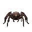 medieval  large spider  with a clear walking posture. designed for a retro-style farm simulation game.