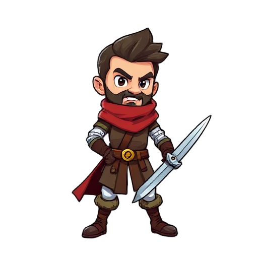 human, warrior, sword, scarf