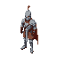 a fire emblem like medieval lance soldier sprite