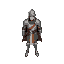a fire emblem like medieval lance soldier sprite