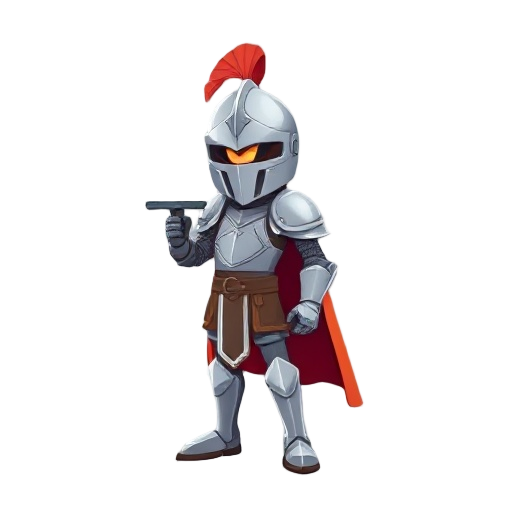 knight whit a skate in your hand