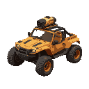 a highly detailed dune buggy with a amounted machine like the halo warthog