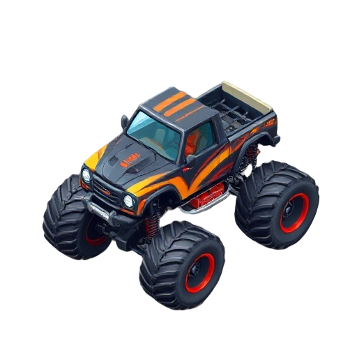 a high speed racing monster truck 