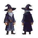 evil dark wizard, side view