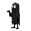 side view of black ghost