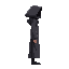 side view of mysterious robed character