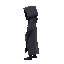 side view of mysterious robed characterer