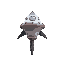 a spaceship with a large drill on the bottom used to drill into the earth