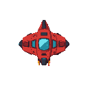 space ship red color