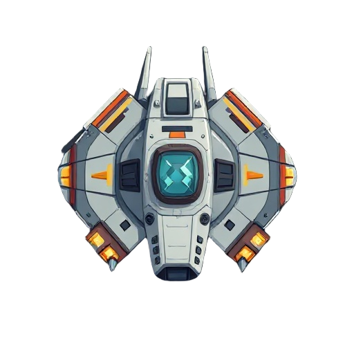 space ship with wide fuselage 