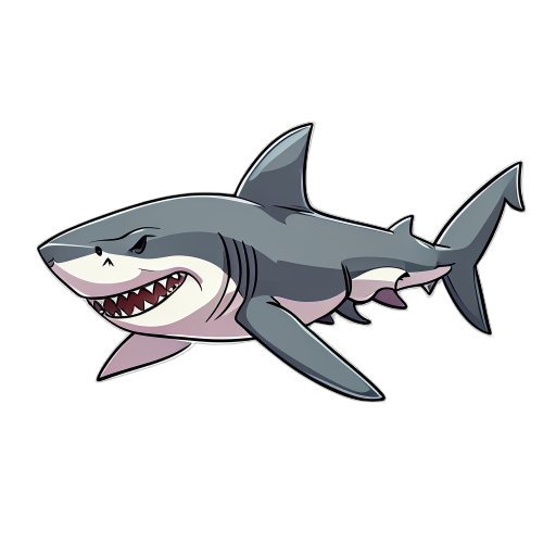 shark swimming sideways