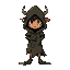 hooded forest spirit, woodland creature 