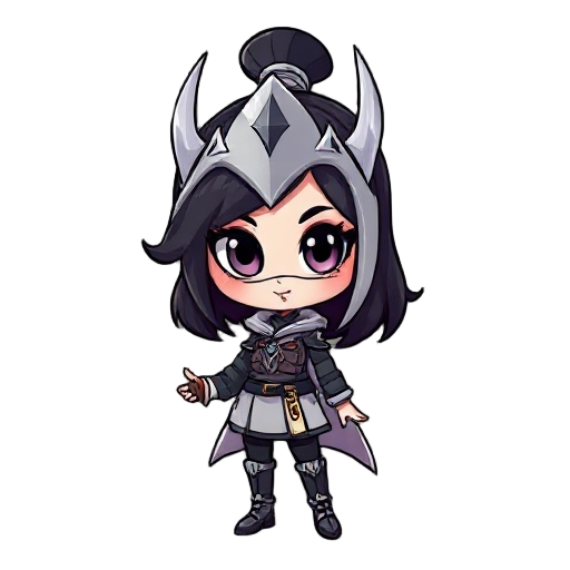 faça uma personagem feminina como uma máscara inspirado no hollow knight