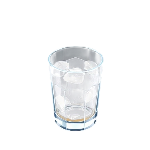 clear empty rocks glass for a bar
