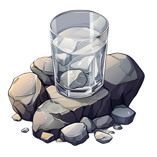 clear empty rocks glass for a bar, nothing inside