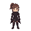 girl, armor black, 