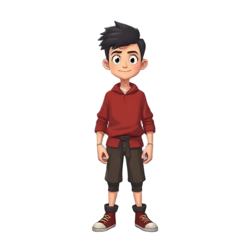 human in red clothes