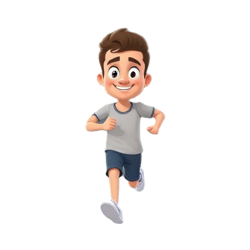 man cute run