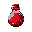 health potion, red, shiny, equal proportions