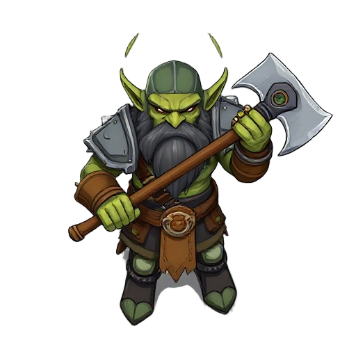 orc warrior carring axe