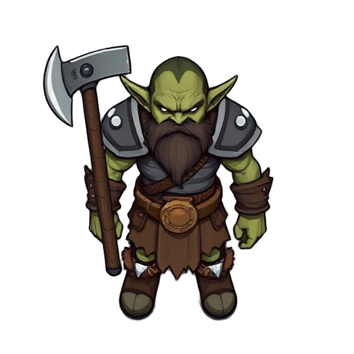 orc warrior with axe