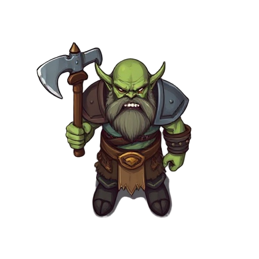 orc warrior with axe