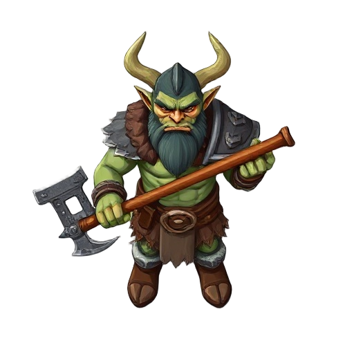 orc warrior carring axe